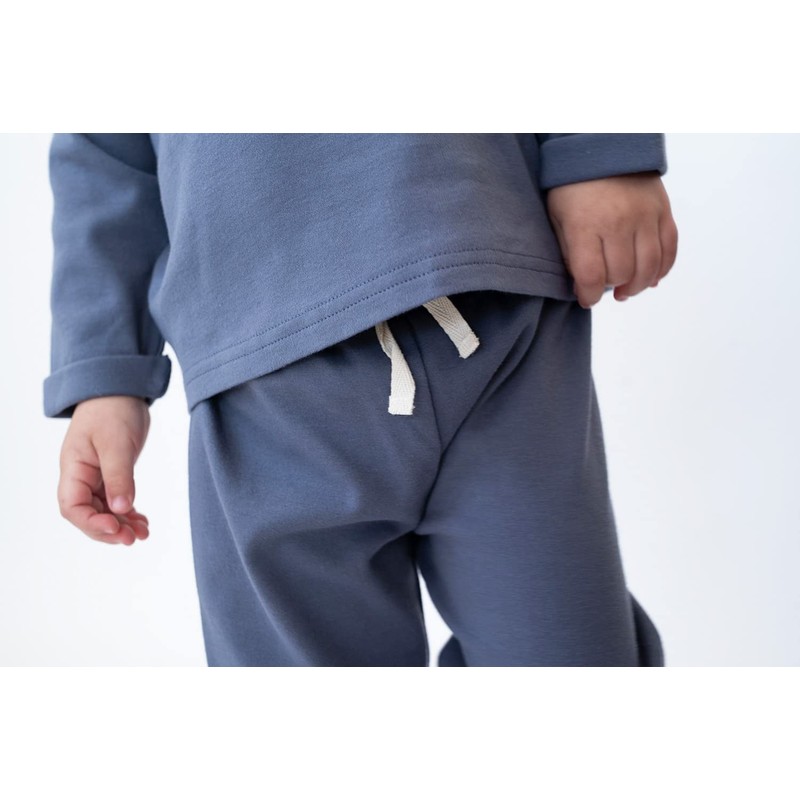 Snugabye Organic Toddler Turned-Cuff Pants (Folkstone Grey) 4T