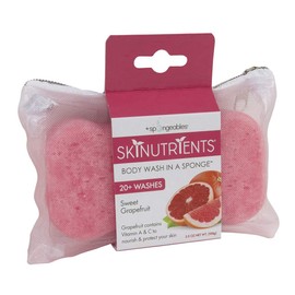 Spongeables Body Wash in a 20+ Wash Sponge, Sweet Grapefruit, 1 Count