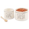 Mud Pie Salsa & Guac Bowl Set, white, salsa 3""