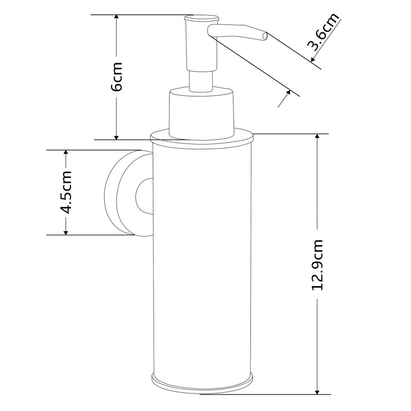 BGL Soap Dispenser Stainless Steel 304 Gold Wall Mount Liquid