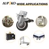 Aupoko 4Pcs Furniture Castors with 4 Brakes 50mm, L-Shaped Brake