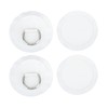 4PCS D Ring Patch PVC Round Shape Strong Stainless Steel