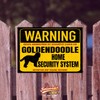 Goldendoodle Sign Warning Security System Door Sign Dog Sign Warning