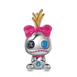 Lkwidi Charm Family Heart Animal Charm Pendant 925 Sterling Silver Charm Bead Pendant for European Bracelets and Necklaces, Silver, Cubic Zirconia