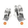 Pulley Wheel Stainless Steel V Groove Plate Casters Heavy Duty