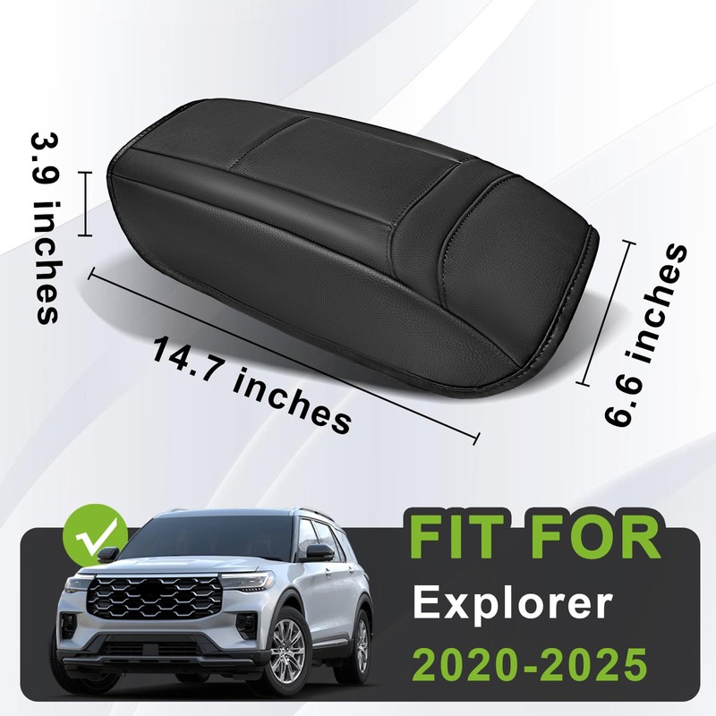 Muslogy Center Console Armrest Cover Compatible with Ford Explorer 2020-2024
