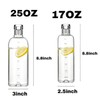 LFRNZS 25oz Clear Water Bottle with Time Marker - Motivational