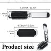 Nuenen 4 Pcs Folding Hair Brush with Mirror Portable Mini
