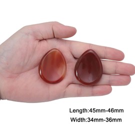 Nupuyai Carnelian Stone Worry Stone Gemstone Thumb Stone for Stress and Anxiety, Teardrop Shape Crystal Energy Stone Worry Stone Chakra Healing Stone for Meditation Massage