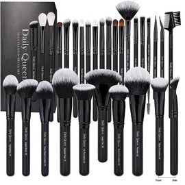 데일리 29PCS 블랙 프로페셔널 메이크업 브러시 가부키 세트 아이섀도 컨실러 파우더 Daily 29PCS Black Professional Makeup Brush Kabuki Set Eyeshadow Concealer Powder [29pcs brush]