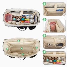 Damero Nurse Carry Bag with Padded Laptop Compartment, Nursing Bag with Multiple Pockets for Work, Home Nursing, Black