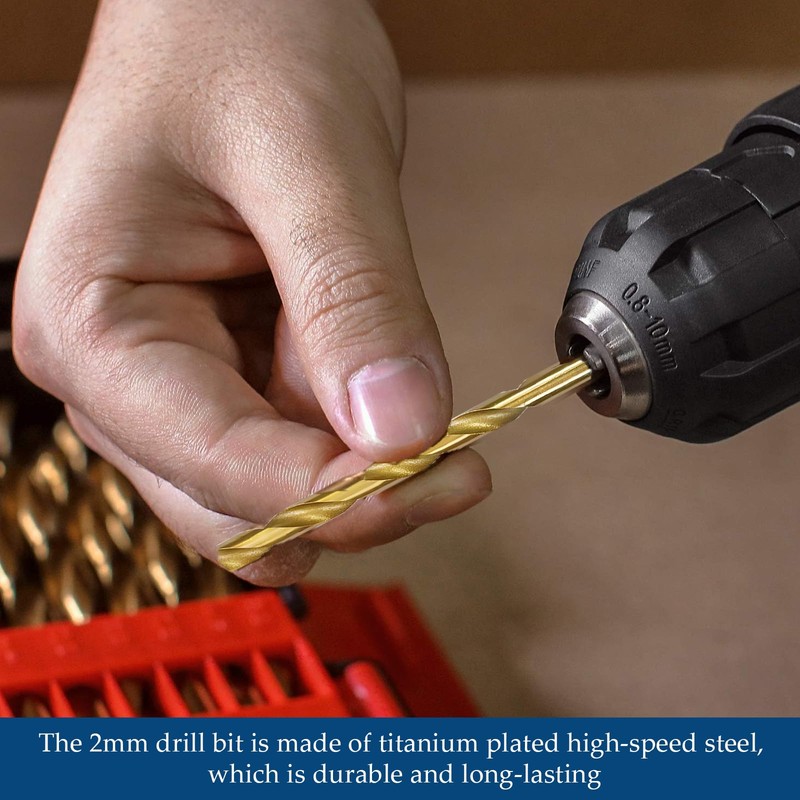 13Pcs Hex Drill Bits, Drill Bit Set Made with Titanium