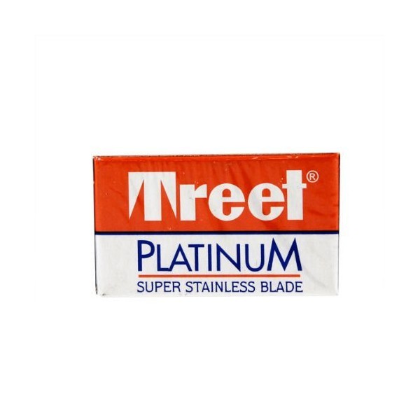 Treet Platinum Super Stainless Double Edge Razor Blades, 5-pak