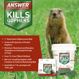 JT Eaton Anticoagulant Bait for Pocket Gophers, Moisture Resistant, 10 lbs