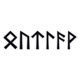 Outlaw Rune Decal V1 – Elder Futhark Vinyl Sticker – Norse Viking Symbol Lettering – 20 Color Options – Custom Sizes from 2 to 80 Inches – Outdoor Safe – Die-Cut Design