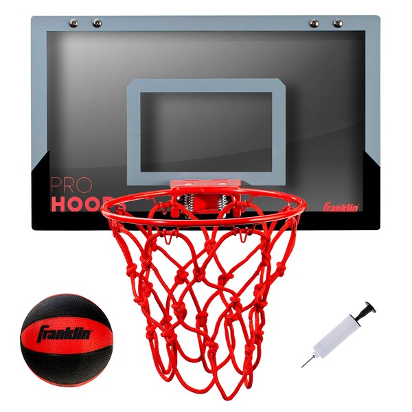 Franklin Sports Over The Door Mini Basketball Hoop - Slam Dunk Approved - Shatter Resistant - Accessories Included