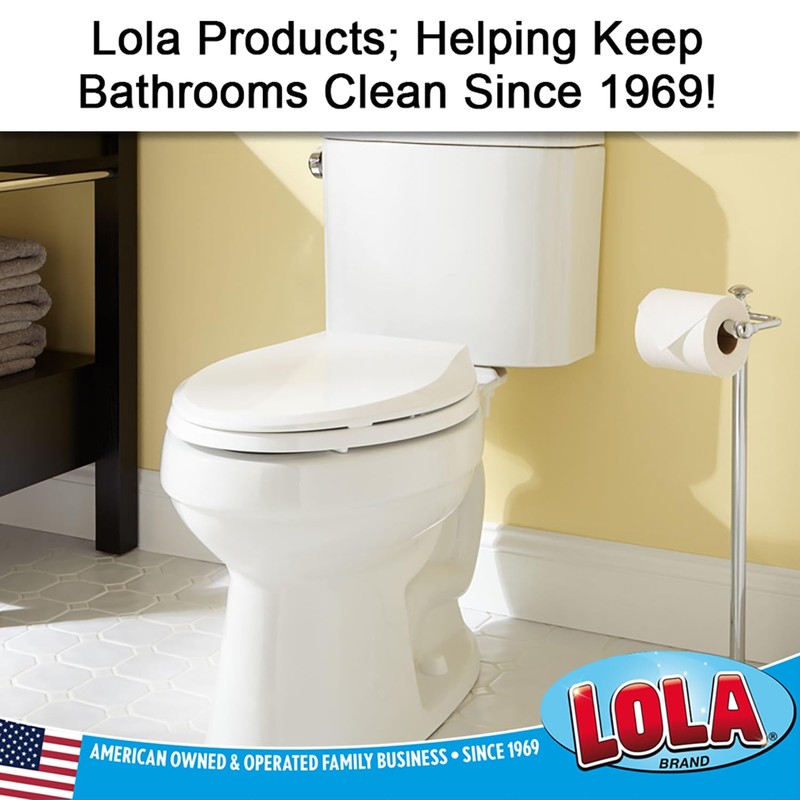 LOLA Toilet Brush and Holder Set, Classic Version, Durable Bristles