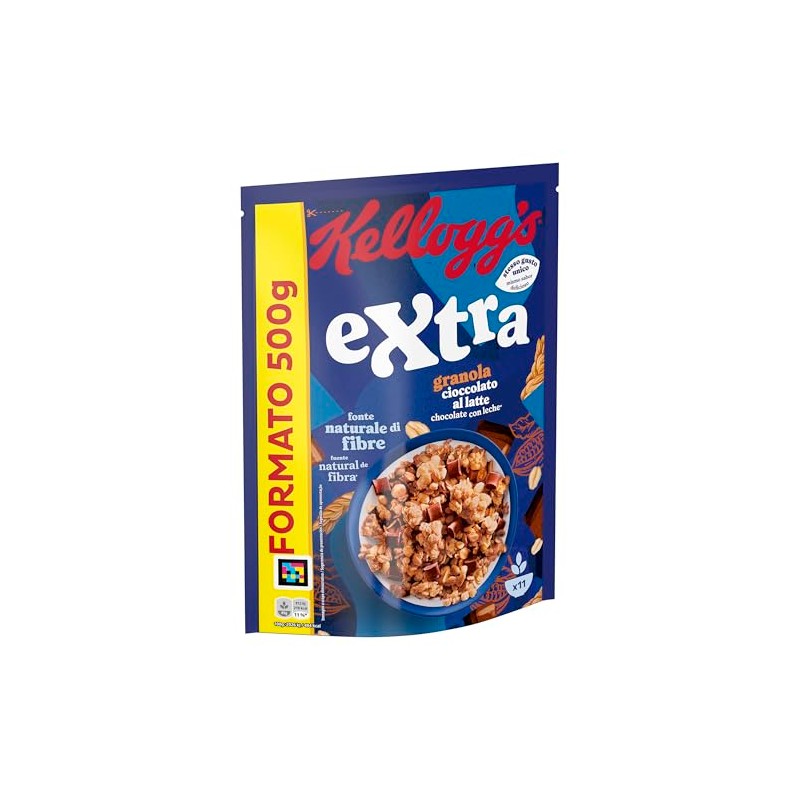 Kellogg's Cereali Extra | Gusto Cioccolato al Latte | Granola