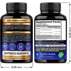 Magnesium Glycinate 500 mg - Chelated Supplement - 98% High Absorption - Support for Sleep, Muscle & Heart Health - Made in USA, Lab Tested & Non-GMO - 120 Capsules