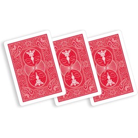 RED Back BLANK Face Magic Playing Cards by Bicycle by Royal Magic