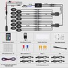 12Pods Segmented RGB LED Rock Lights with APP/RF Remote Control,