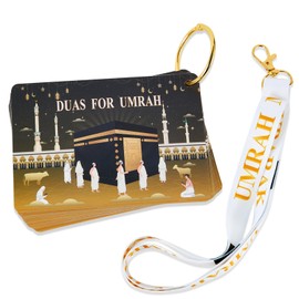 YLQQYL Umrah Dua Cards, Step by Step Guide Umrah Duas, Umrah Essentials, Umrah Mubarak Prayer Cards for lslamic Women Men