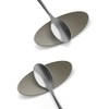 Carrotez Small Silicone Coffee Spoon Rest 2 pcs (0.2" x 1.6" x 3.74"), Spoon Holder Flexible almond-Shaped for Next to Coffee Maker - Kitchen Utensil Rest, Cocoa Brown
