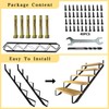2 Packs Metal Stair Step Stringers, 5 Step Steel Riser