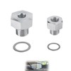 lasuroa 2pcs Oil Pressure Sensor Adapter, M16x1.5 M12x1.5 to 1/8