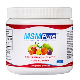 KALA HEALTH MSMPure Fruit Punch Flavored Fine MSM Powder Crystals – Organic Sulfur for Joint Flexibility, Skin Appearance, and Hair & Nail Support - 8.8 oz, USA Made, Distilled Flakes