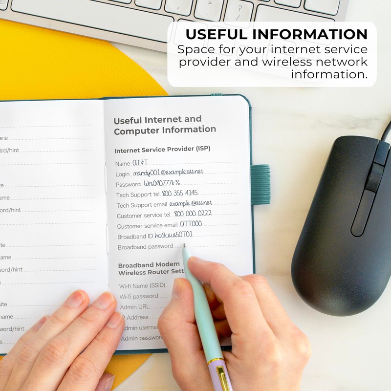 Clever Fox Password Book Pocket – Small Internet Address &