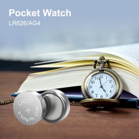 kunying LR626 Batteries 10 Pack, Long-Lasting AG4 LR626/L626 /SR626 /377 /SR626SW Batteries Coin Cells for Watches Calculators Toys