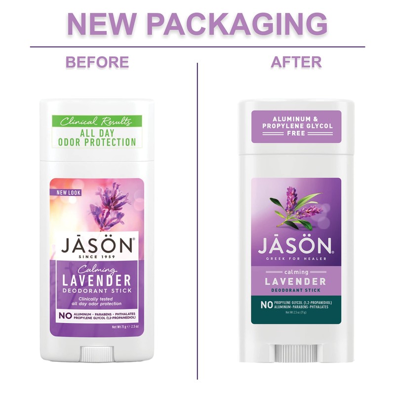 JASON Jason Aluminum Free Deodorant Stick, Calming Lavender, 2.5 Oz