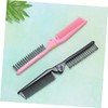Healvian 1bag Foldable Anti-static Hair Comb Double-headed High Temperature Resistant
