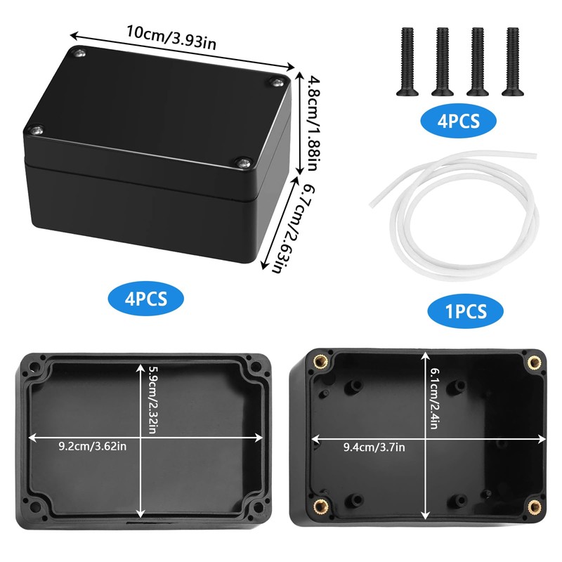PIWOSGOL 4 Piece Junction Box Waterproof IP65, 100 x 68