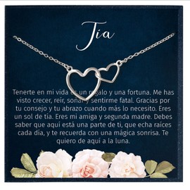 Collar Regalo para Tía, Joyería, Cumpleaños, Día de la Mujer, Sobrina a Tía Spanish Quote Gift for Tia Gift in Spanish