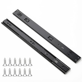 Ravinte 20 Inch Soft Close Drawer Slides 2 Pairs 4 Pack Black Full Extension Ball Bearing Drawer Glide Side Mount