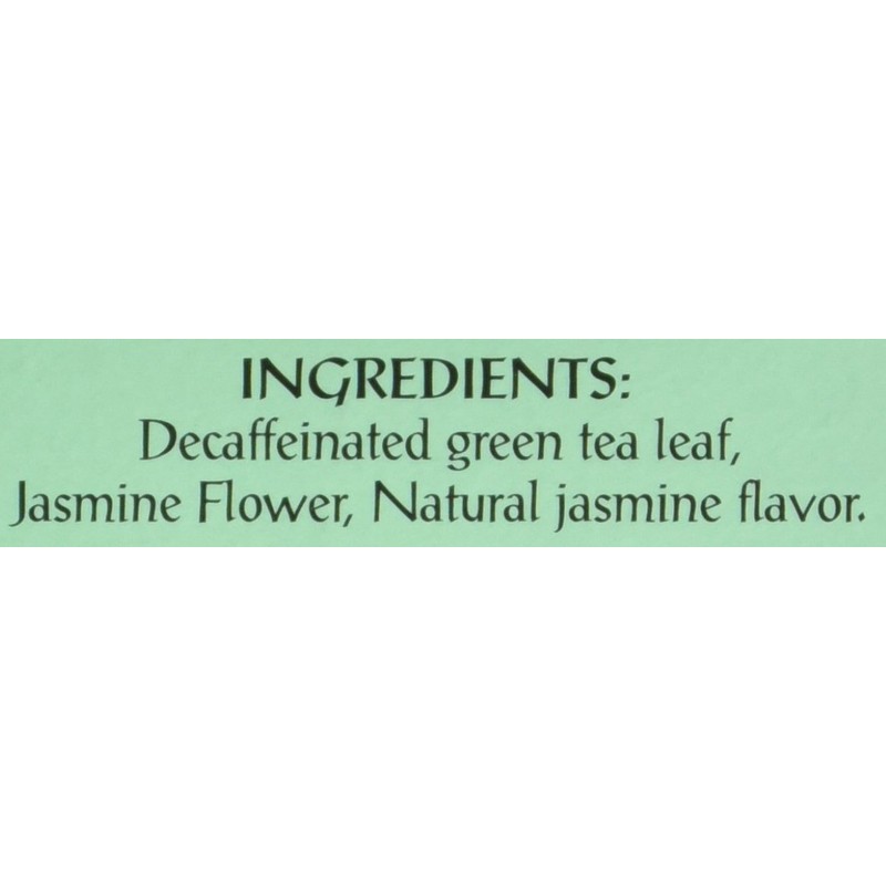 Triple Leaf Tea Jasmine Green Tea Decaffeinated Tea Bags, Pack