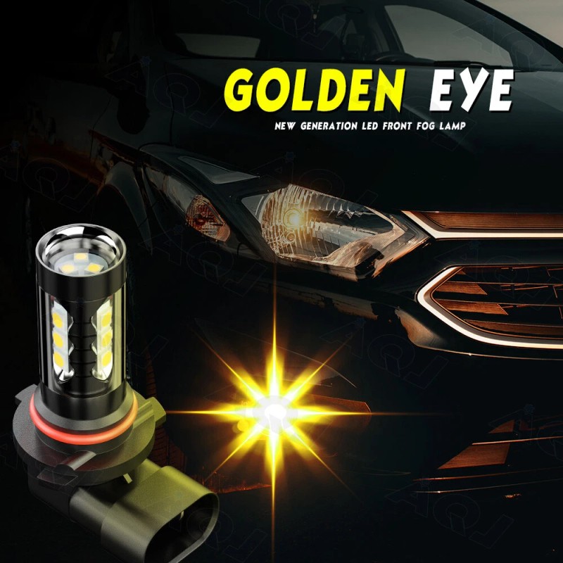 AuureLamp 9006 HB4 LED Fog Light Bulbs 4500K Golden For