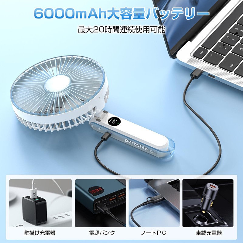Desktop Fan, Quiet, Small, Foldable, Multi-Purpose, Maximum Diameter Wide-Angle Fan,