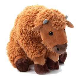 The Petting Zoo Bison Calf Stuffed Animal Plushie, Gifts for Kids, Wild Onez Wildlife Animals, Bison Calf Plush Toy 12 inches