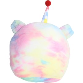 TONGSONG 16 Inch Plush Rainbow Axolotl Stuffed Animal Happy Birthday Axolotl Hugging Pillow Birthday Axolotl Plushies Throw Pillow Birthday Axolotl Anime Gift for Kids and Lovers