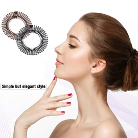 Pack of 4 Full Circle Stretchy Comb Circular Plastic Hair Comb Stretchy Hair Comb Headband Holder Circular Stretch for Women Girls 2 Colours