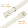 Cotton Hemp Dog Collar Adjustable, White Dog Collar Soft Natural