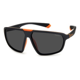 POLAROID Unisex-Erwachsene PLD 2142/S Sonnenbrille, Nero e Arancione Opaco, 61