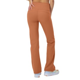 Champion Leggings, Soft Touch, Moisture Wicking, Flared Pants for Women (Plus, Canyon Red, Large