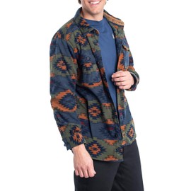 Legendary Whitetails Men's Standard Navigator Fleece Button Up Shirt, Asphalt Ridge, Medium