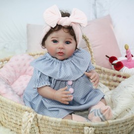 CHAREX Realistic Reborn Baby Doll – 18 Inch Real Life Lifelike Adorable Newborn Baby Girl, Handcrafted Soft Weighted Body, Accessories Gift Set for Kids Age 3+