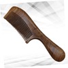 Healvian Wooden Hair Comb with Round Handle Durable Smooth Comb