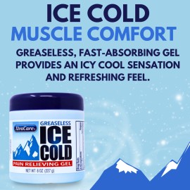 Xtracare Ice Cold Gel, Non-Greasy Formula for Daily Comfort – 8 fl oz (3-Pack)